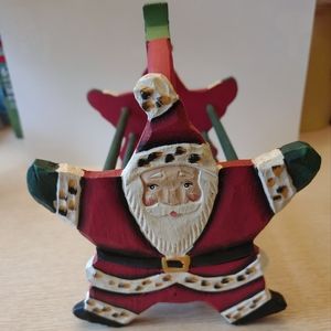 Handcrafted Wooden Santa Basket